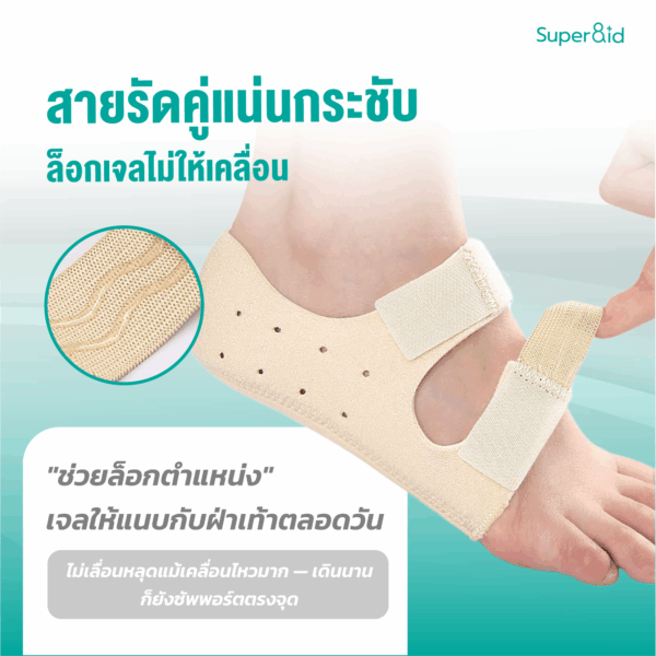 Heelpro comfort+ ถุงเท้ารองช้ำรุ่นใหม่ สำหรับผู้เป็นรองช้ำ - Image 2